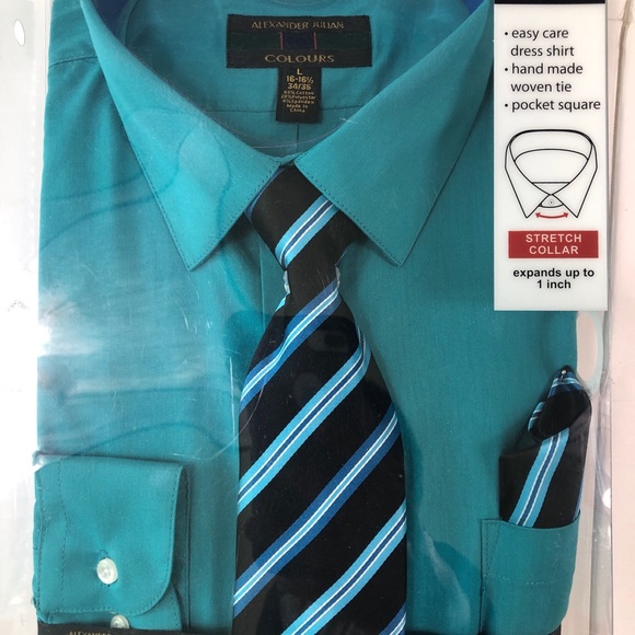 Long men sleeve shirt size L with tia new the box - Picture 4 of 4